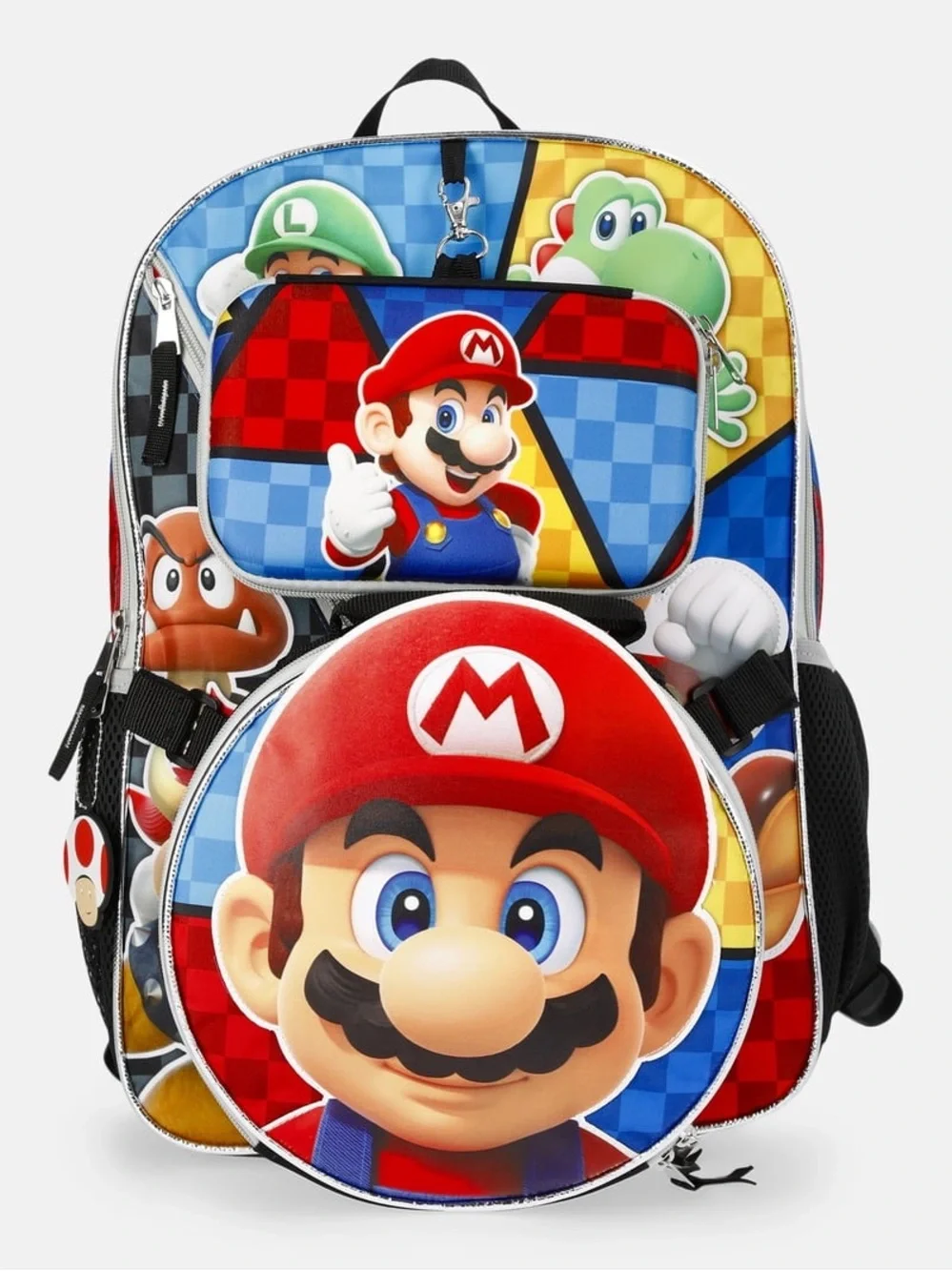 Super Mario Kids Backpack with Large Mario Face W